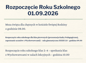 Rozpoczęcie roku szkolnego