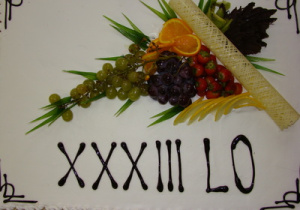 Jubileuszowy tort - XXXIII LO