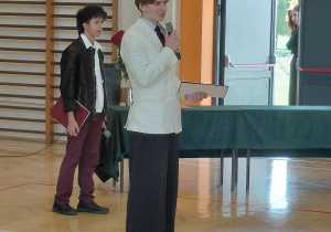 Przewodniczący Samorządu Szkolnego Jakub Kraś.