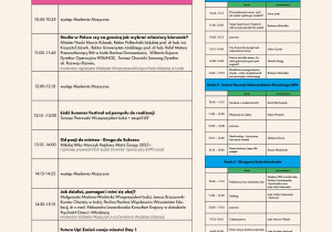 Harmonogram czwartek