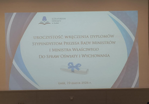Uroczystość wręczenia stypendiów