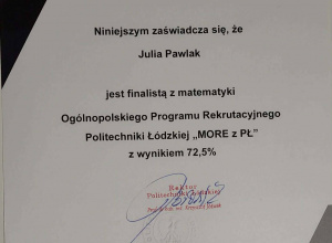 Finaliści z matematyki