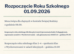 Rozpoczęcie roku szkolnego