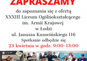 Drzwi otwarte w XXXIII LO w Łodzi